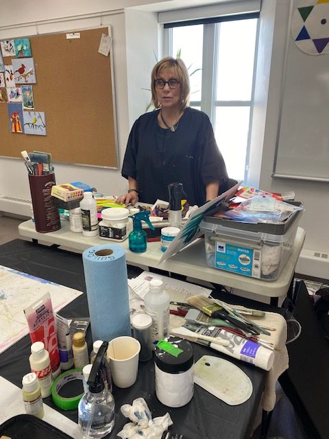 Louise Godin animant un atelier
